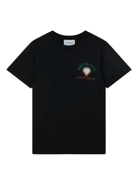 For The Peace graphic crew-neck T-shirt by CASABLANCA