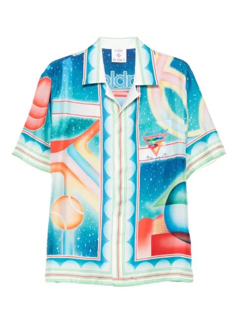 Galaxy Court geometric-print silk shirt by CASABLANCA