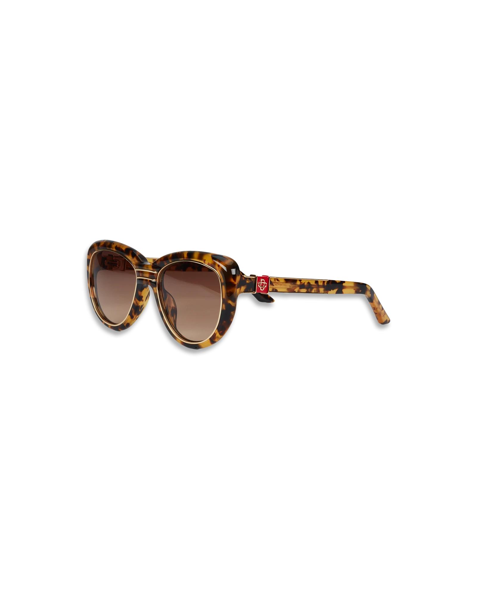 Gold &amp; Brown The Wing Sunglasses by CASABLANCA