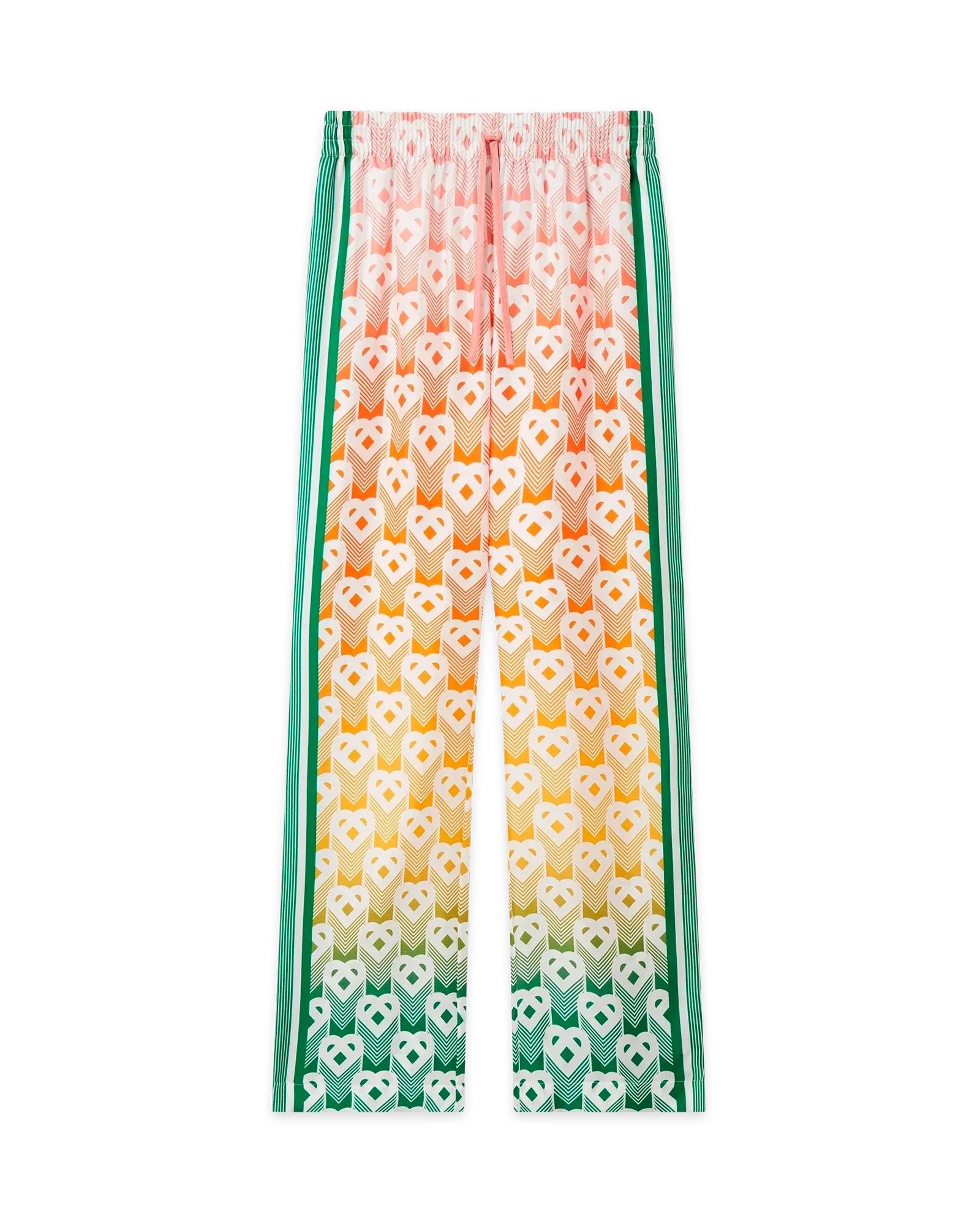 Gradient Heart Monogram Wide Leg Trousers by CASABLANCA