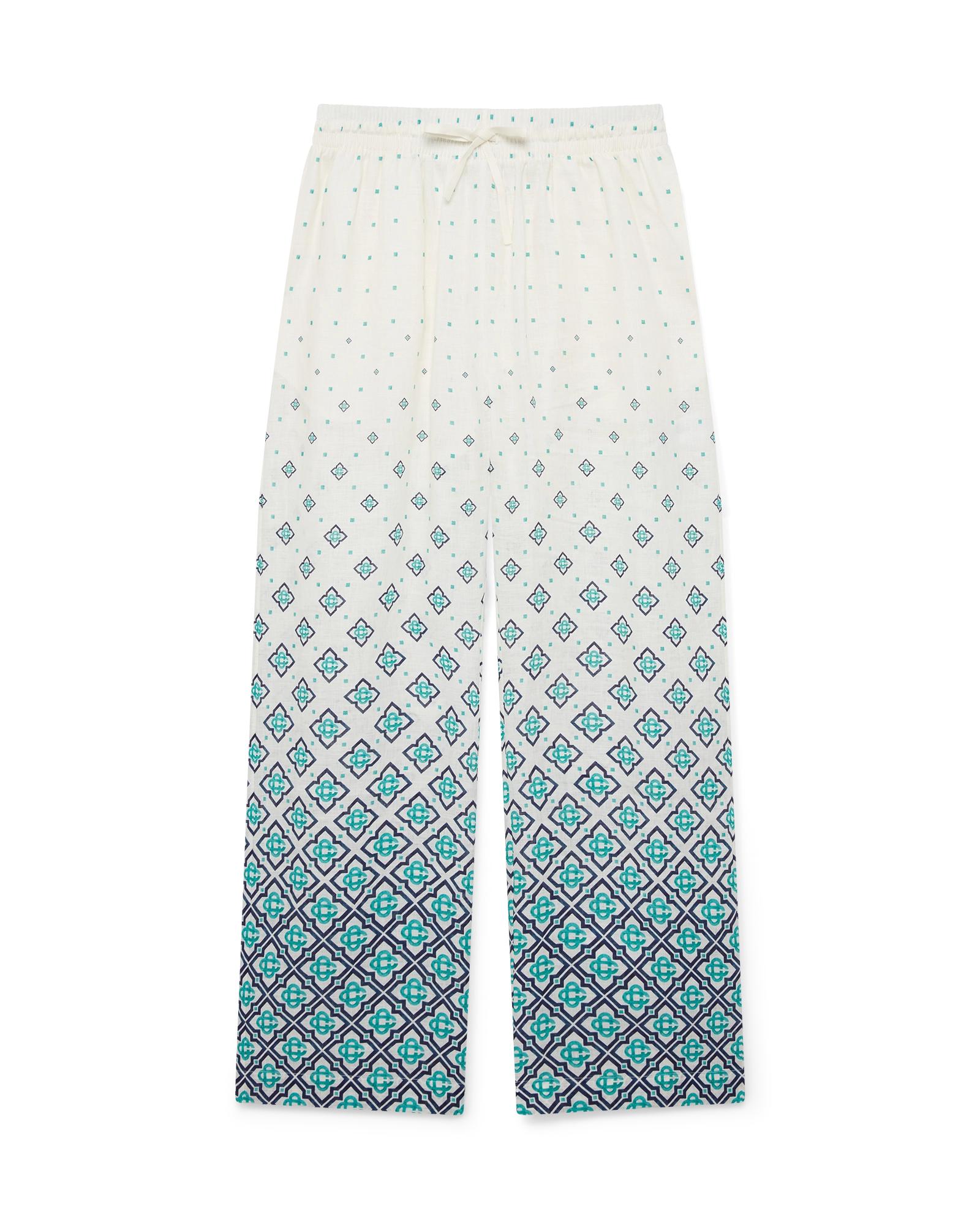 Gradient Monogram Linen Trousers by CASABLANCA