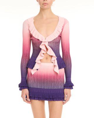 Gradient Ruffle Top by CASABLANCA