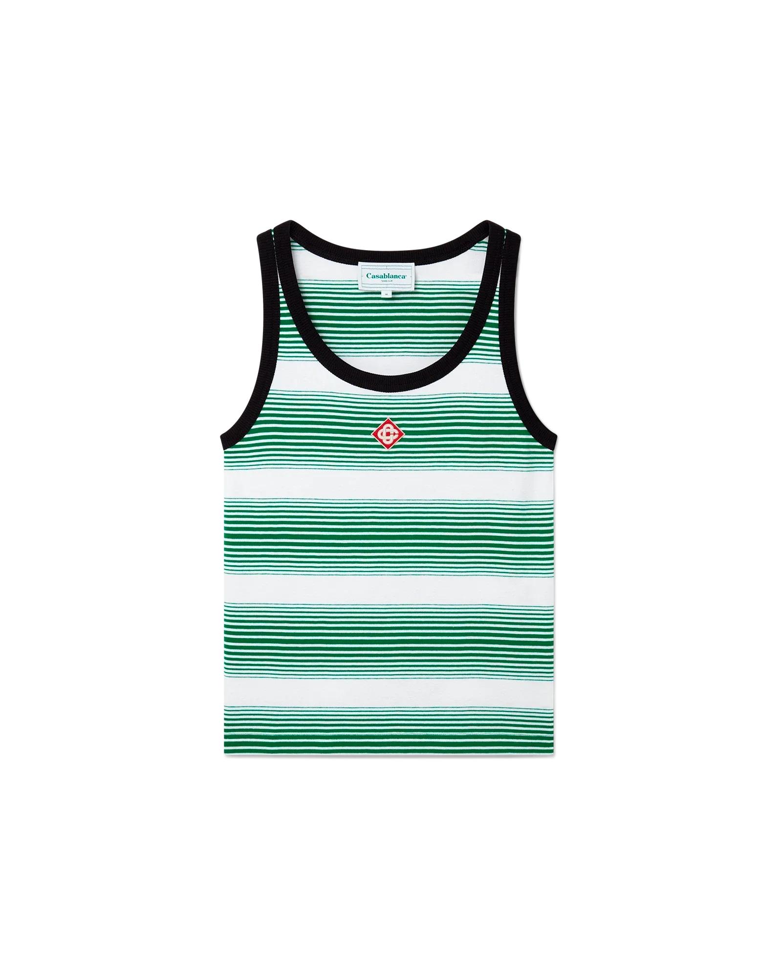 Gradient Stripe Ringer Tank Top by CASABLANCA