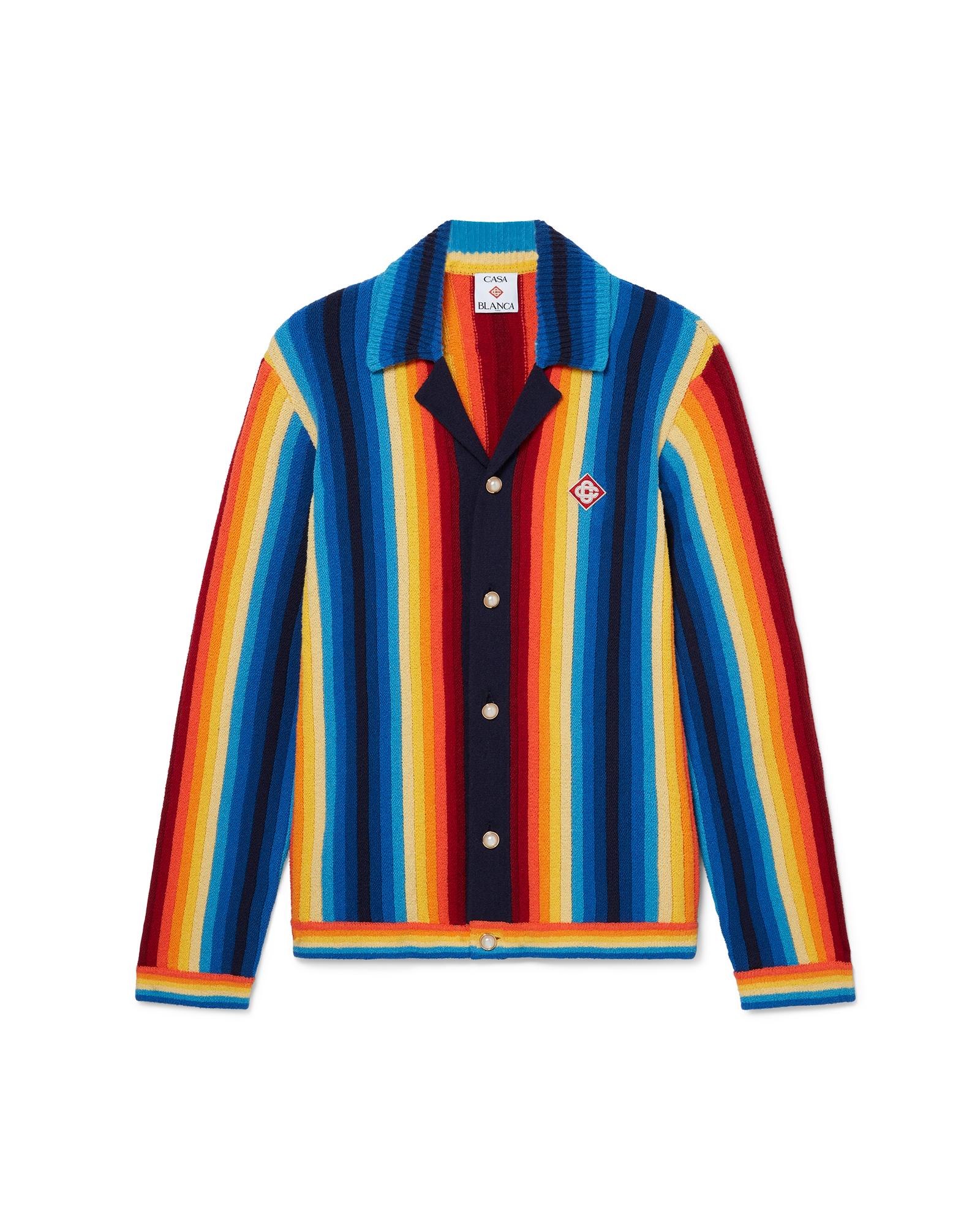 Gradient Stripe Towelling Jacket by CASABLANCA