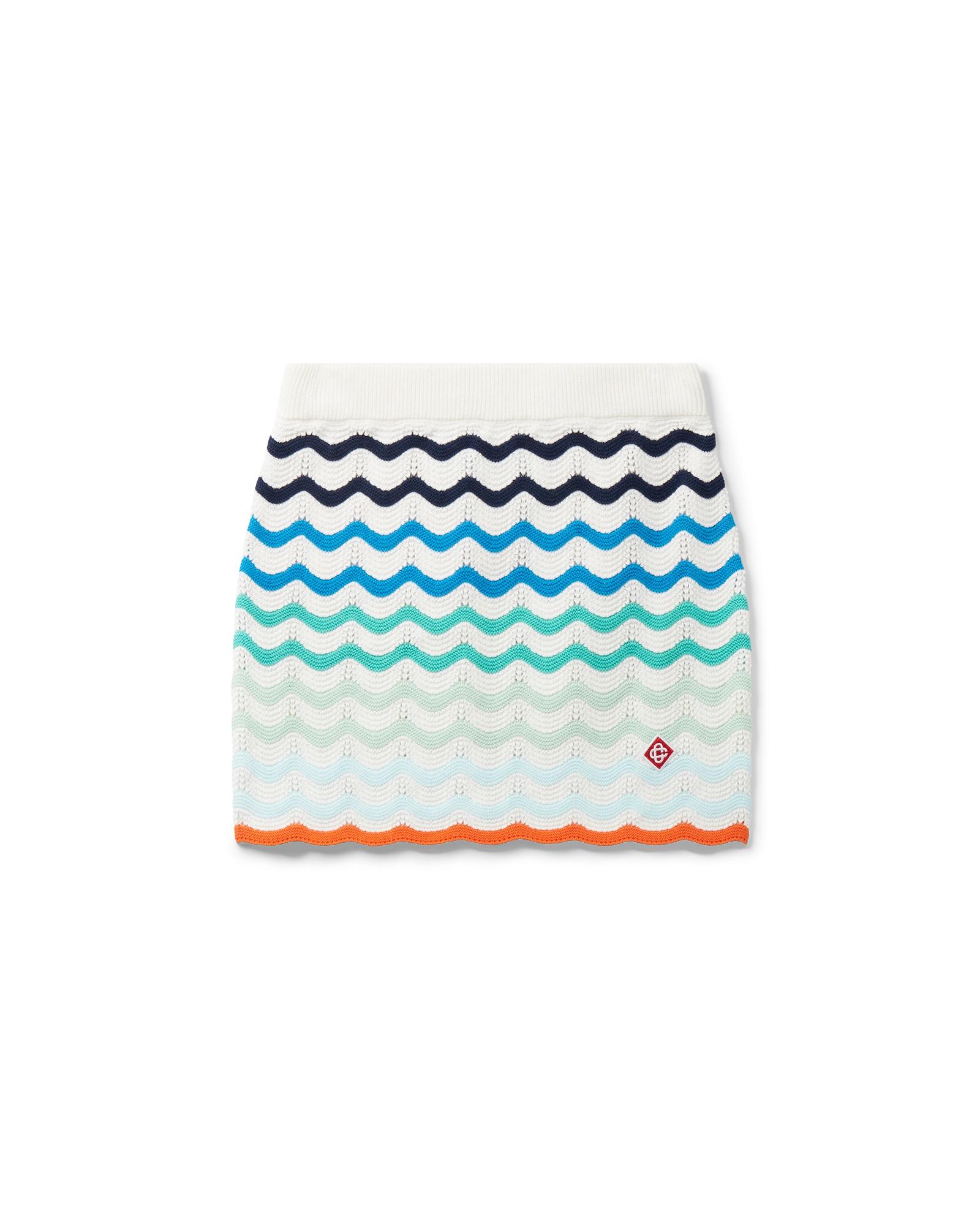 Gradient Wave Crochet Skirt by CASABLANCA