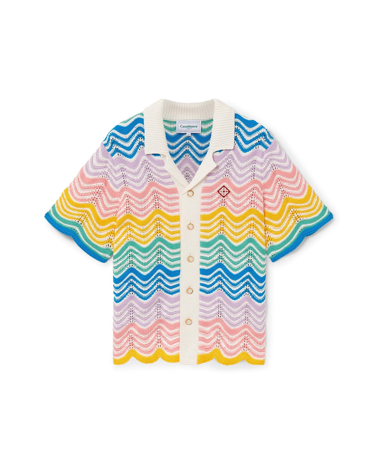 Gradient Wave Knit Shirt by CASABLANCA