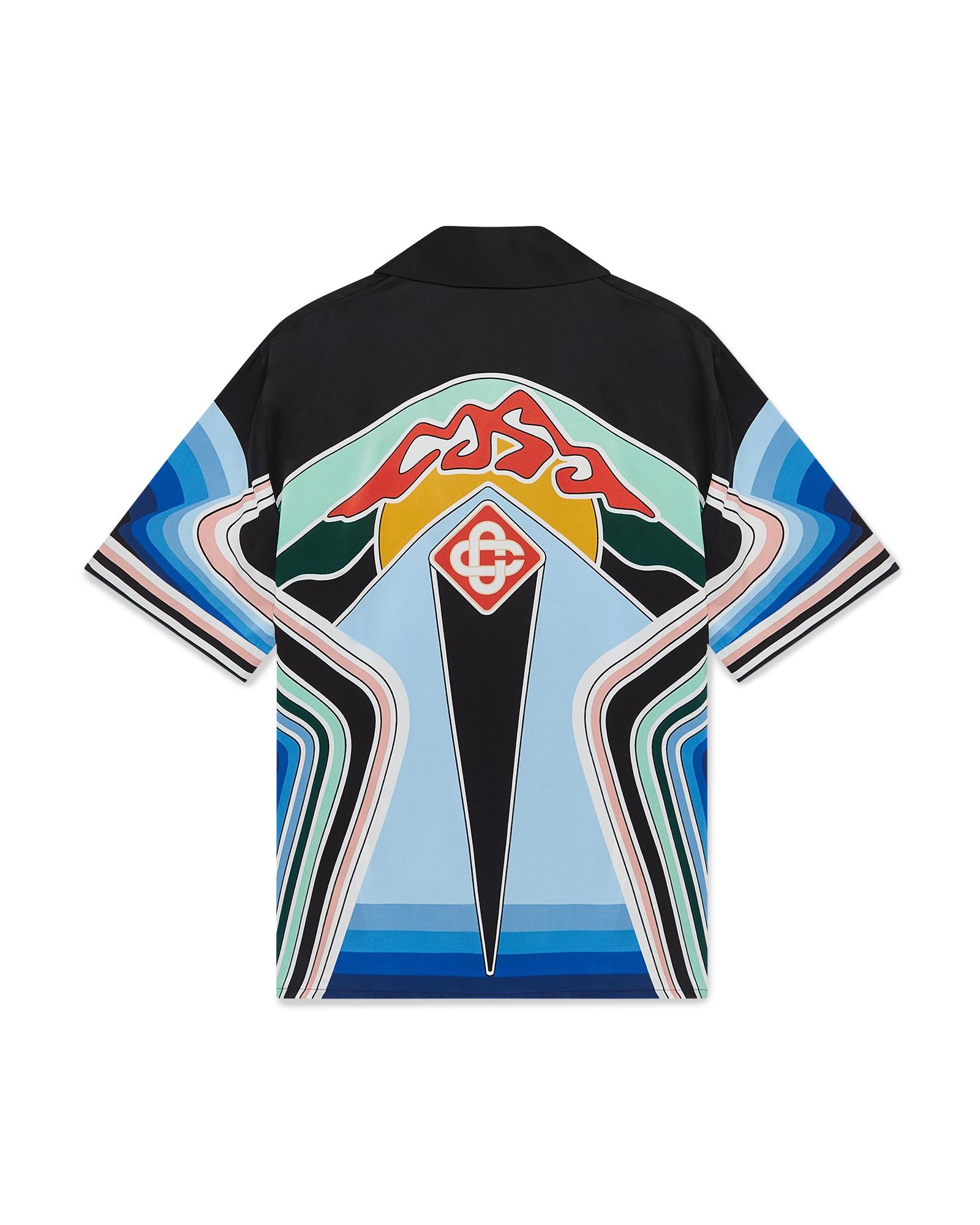 Graphic Mountain Short Sleeve Silk Shirt by CASABLANCA