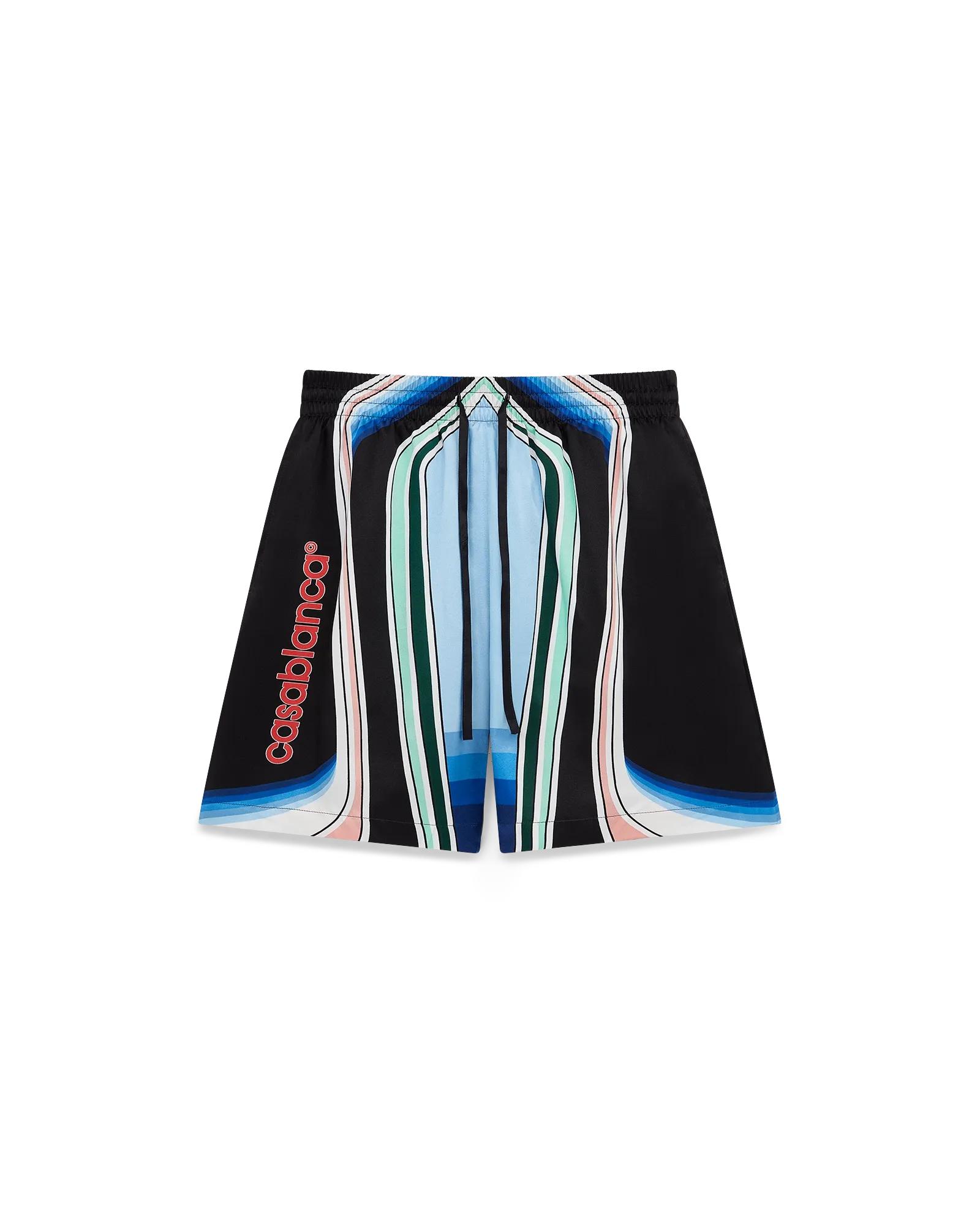 Graphic Mountain Silk Shorts by CASABLANCA