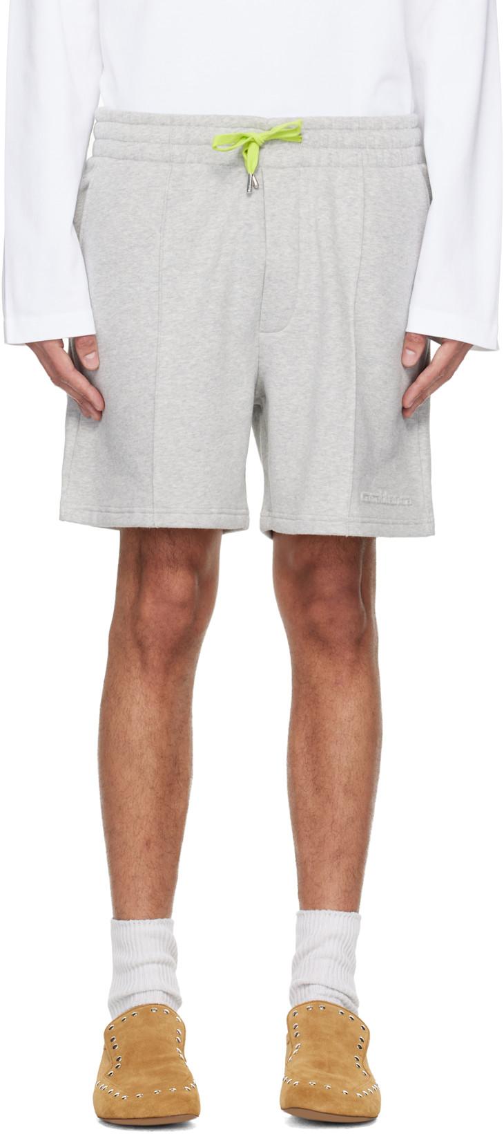 Gray Cashmere Blend Sweat Shorts by CASABLANCA