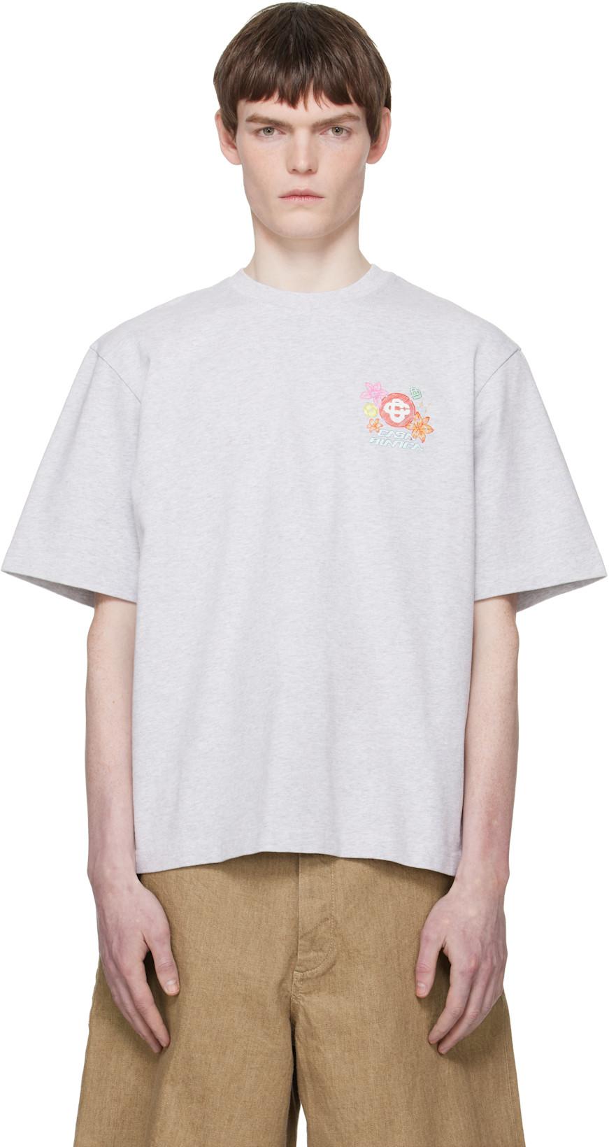 Gray 'Collage D'Icônes Graphiques' Oversized T-shirt by CASABLANCA