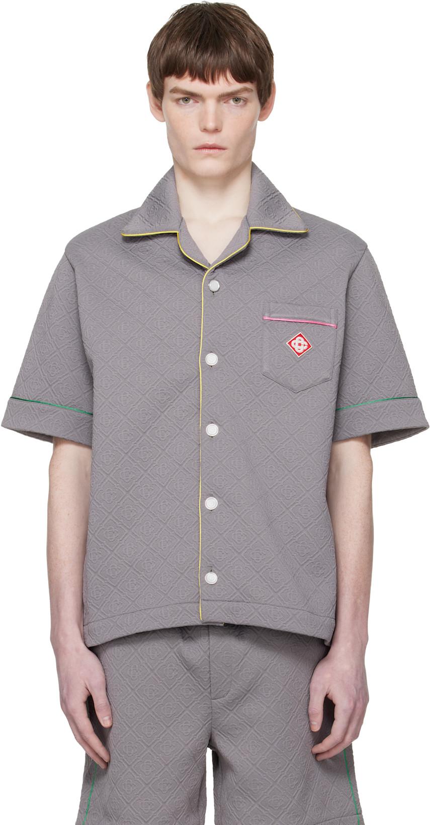 Gray Jacquard Shirt by CASABLANCA