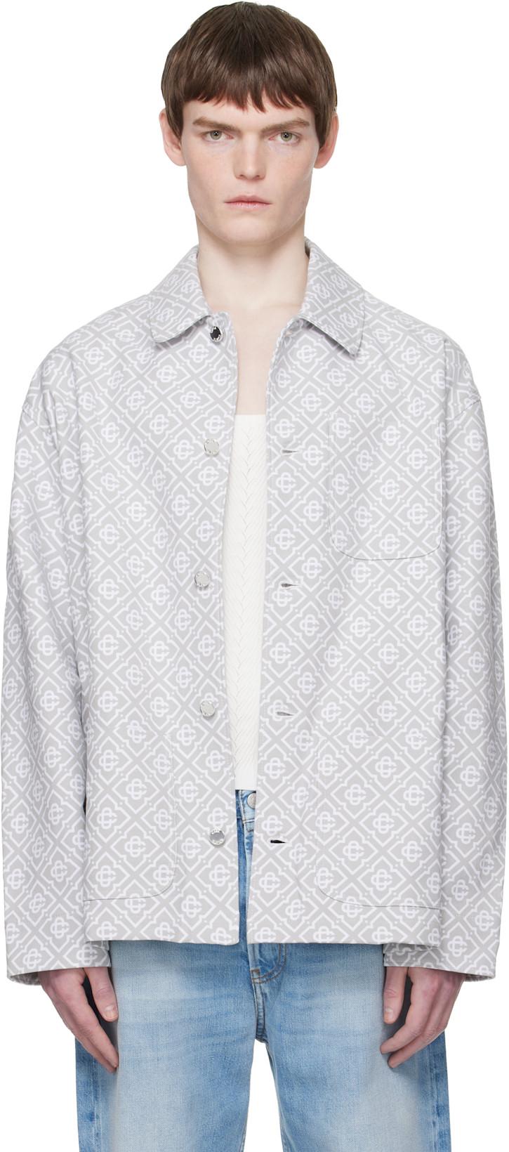 Gray Monogram Workwear Jacket by CASABLANCA