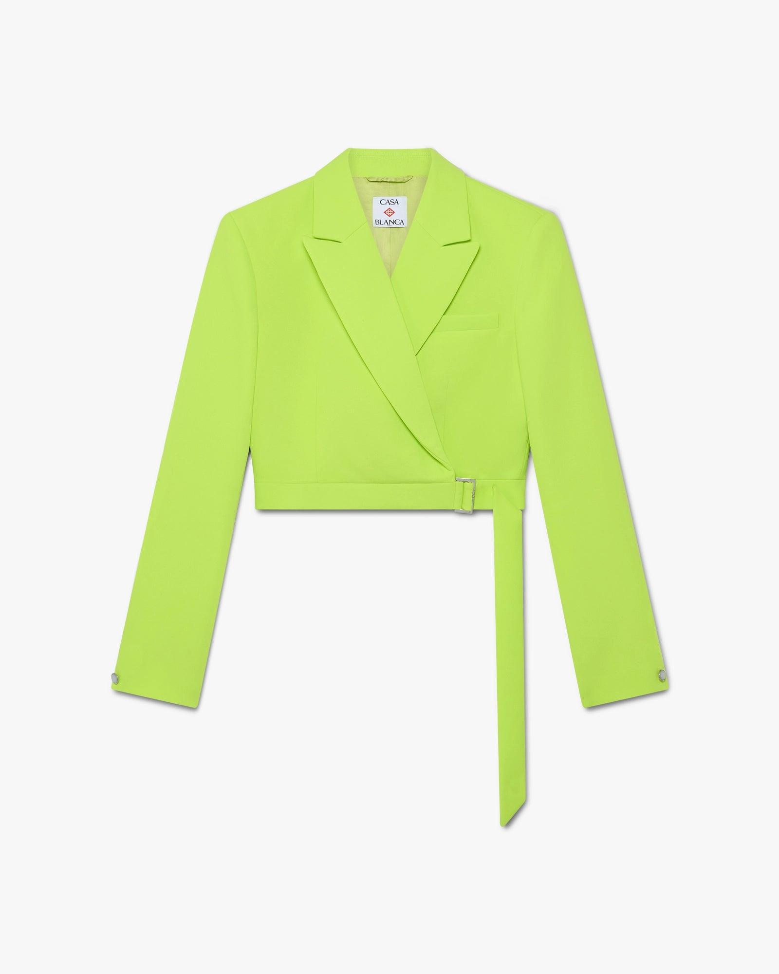 Green Crepe Tailored Jacket by CASABLANCA