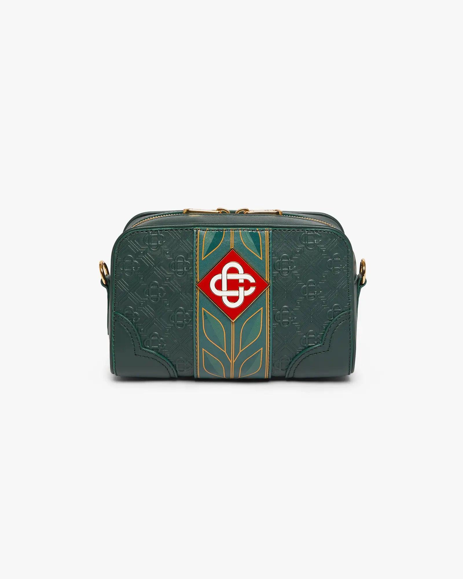 Green Monogram Crossbody Bag by CASABLANCA