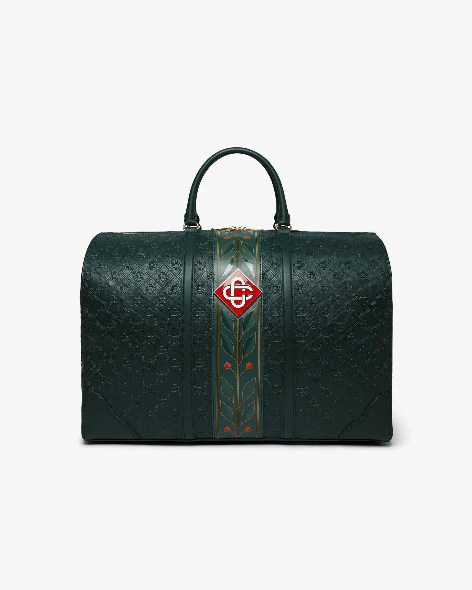 Green Monogram Weekender Bag by CASABLANCA