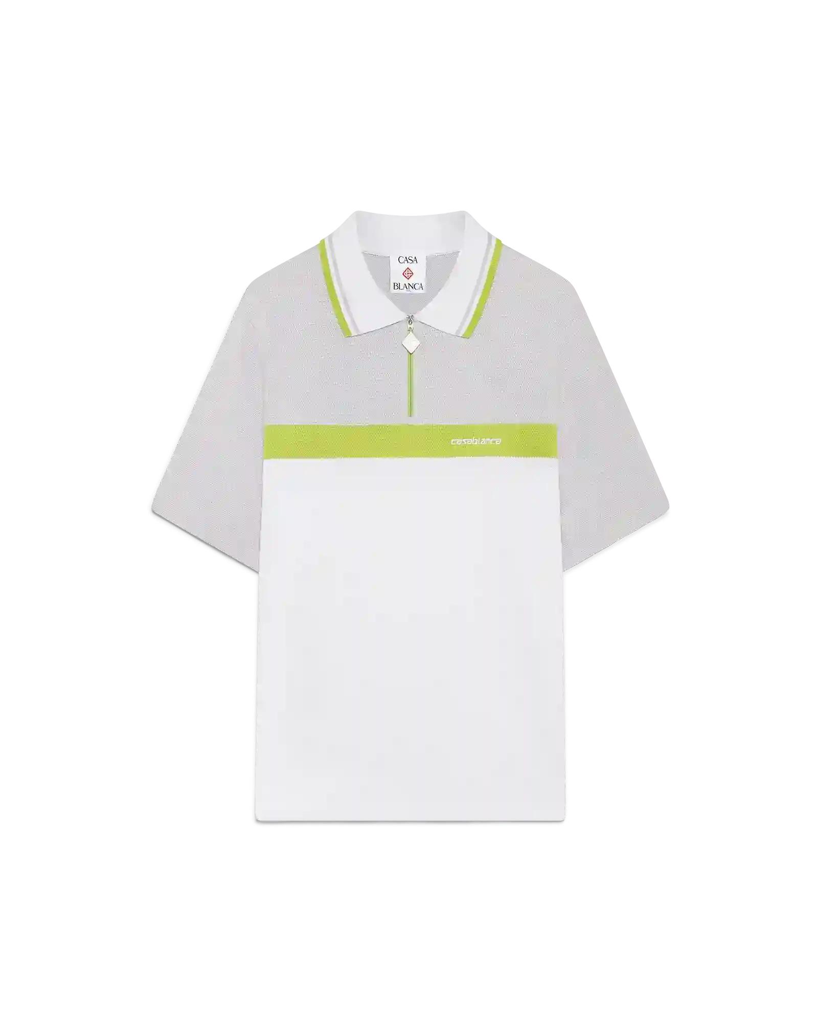 Grey Short Sleeve Polo Shirt by CASABLANCA