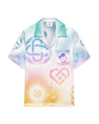 Half Tone Logo Cuban Silk Shirt by CASABLANCA