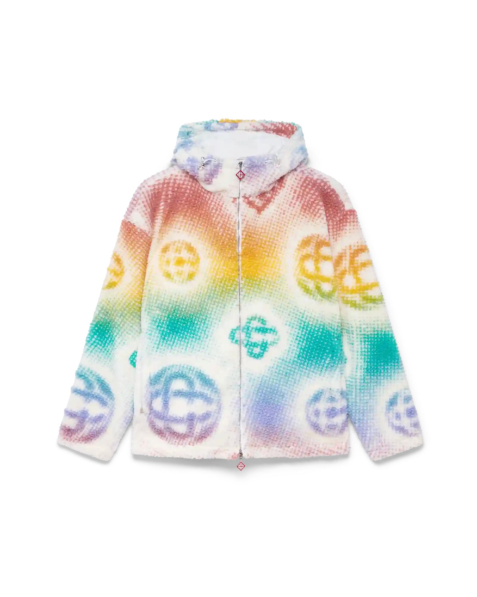 Halftone Monogram Fleece Jacket by CASABLANCA