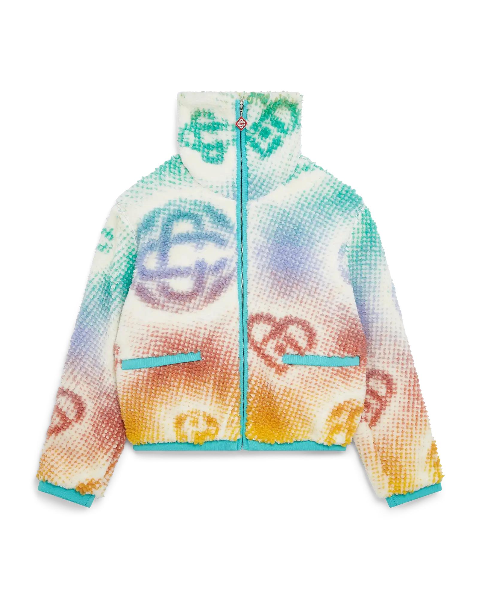 Halftone Monogram Fleece Jacket by CASABLANCA
