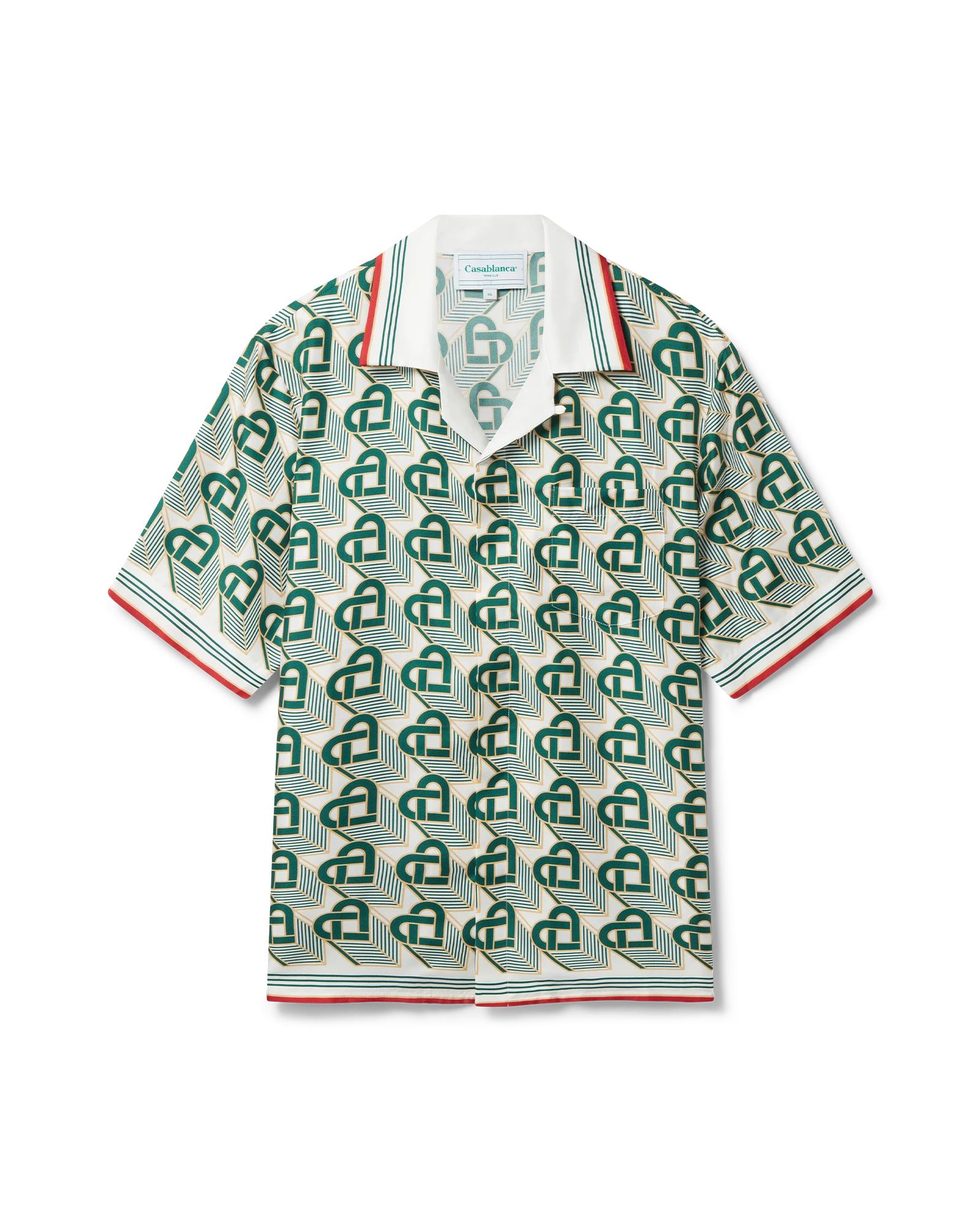 Heart Monogram Silk Shirt by CASABLANCA