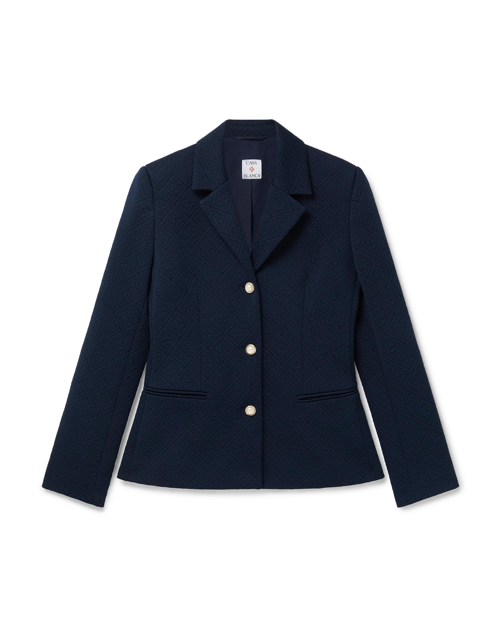 Jacquard Knit Single Breasted Jacket by CASABLANCA