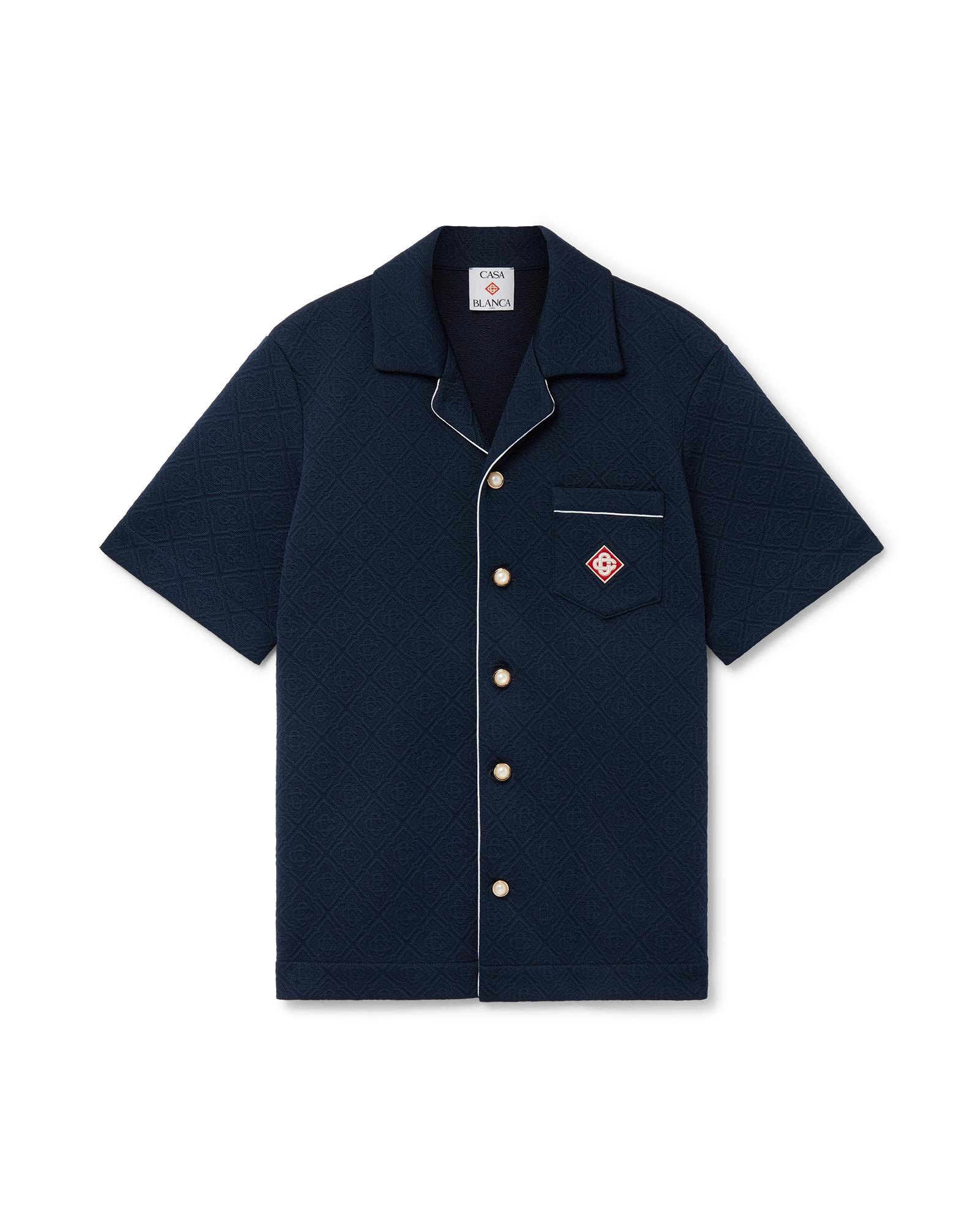 Jacquard Monogram Short Sleeve Shirt by CASABLANCA