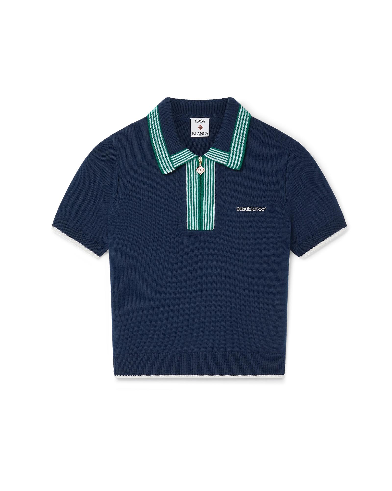 Knit Tennis Polo Shirt by CASABLANCA
