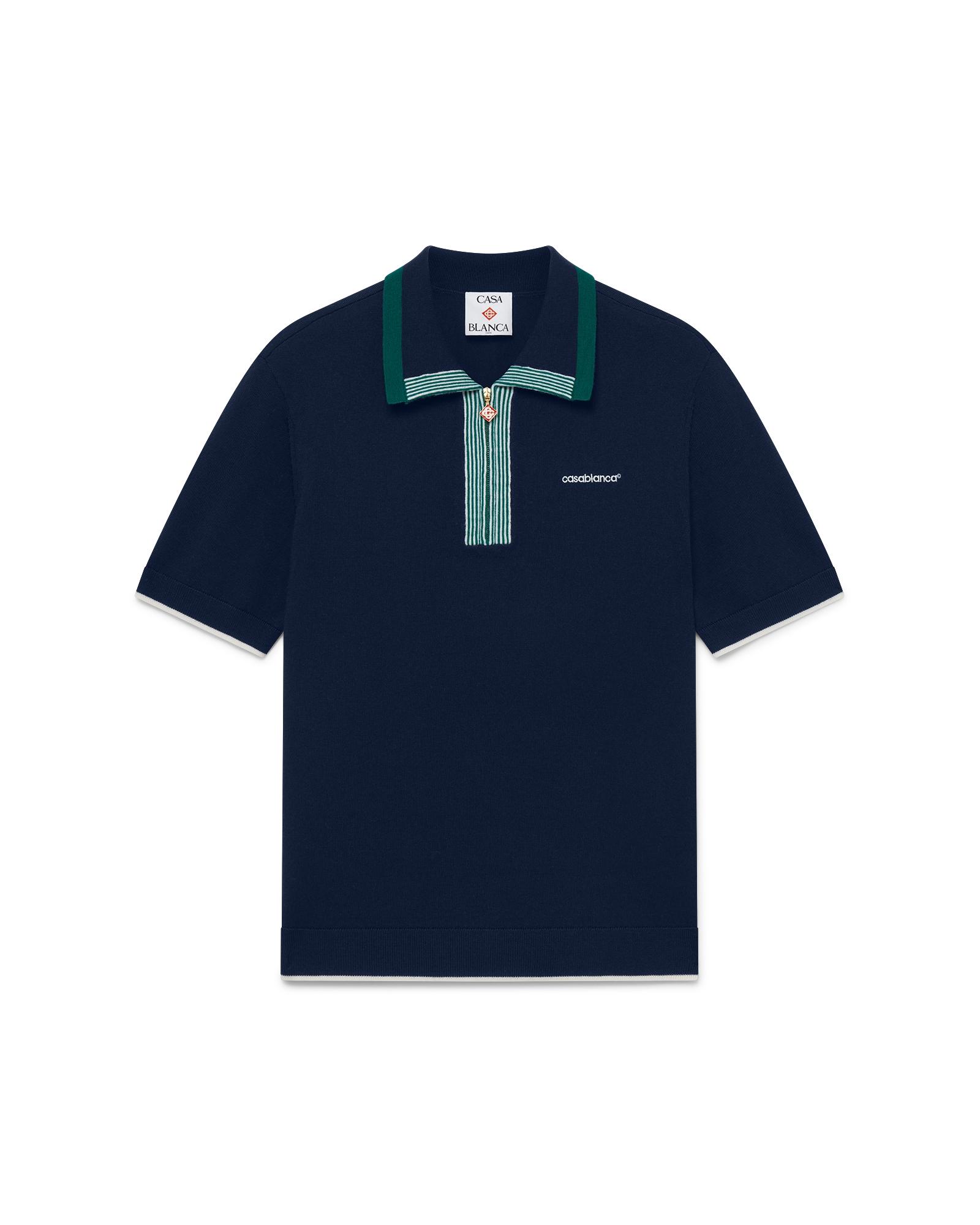 Knit Tennis Polo Shirt by CASABLANCA