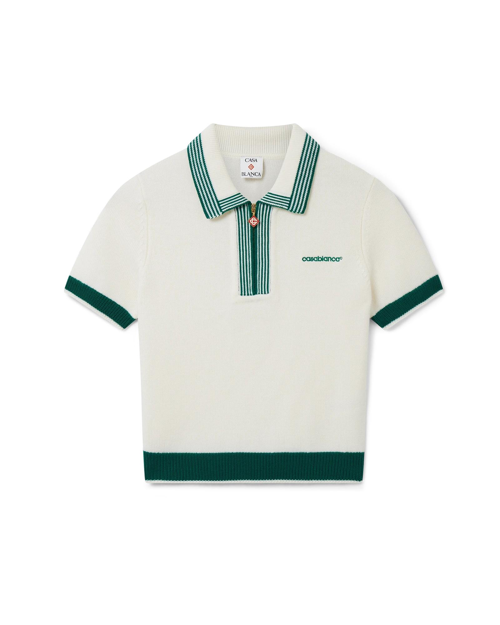 Knit Tennis Polo Shirt by CASABLANCA