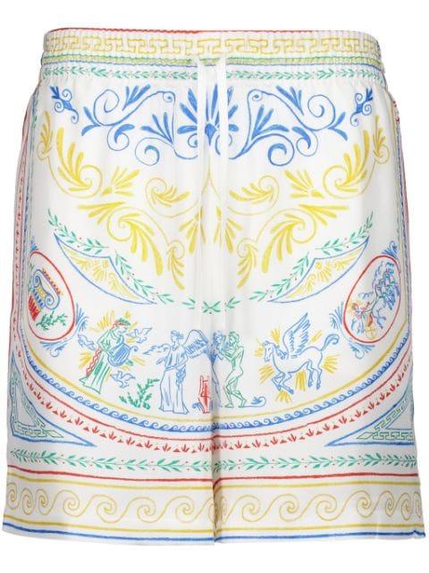 La Déesse du Stade silk shorts by CASABLANCA