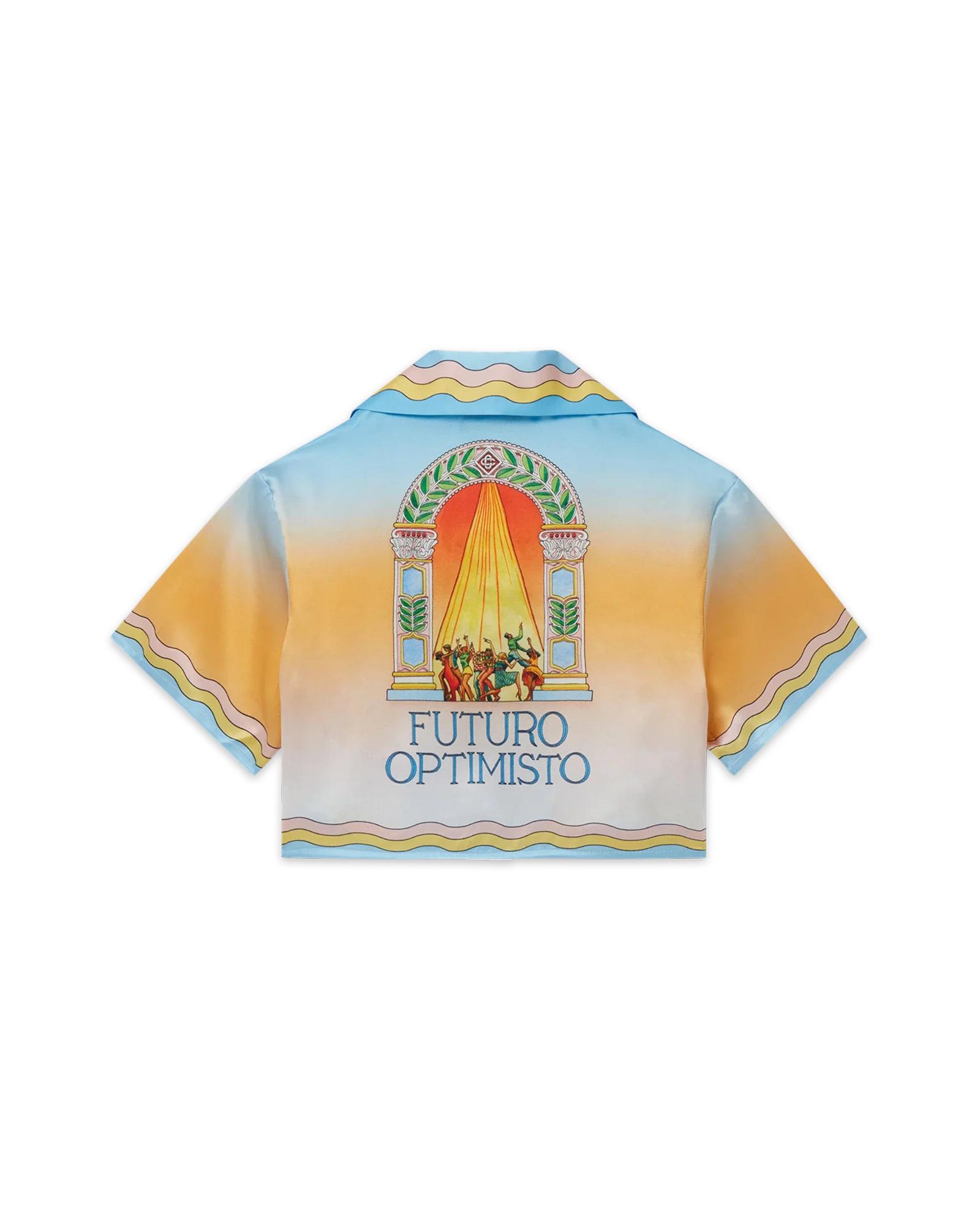 La Danse Cropped Short Sleeve Silk Shirt by CASABLANCA