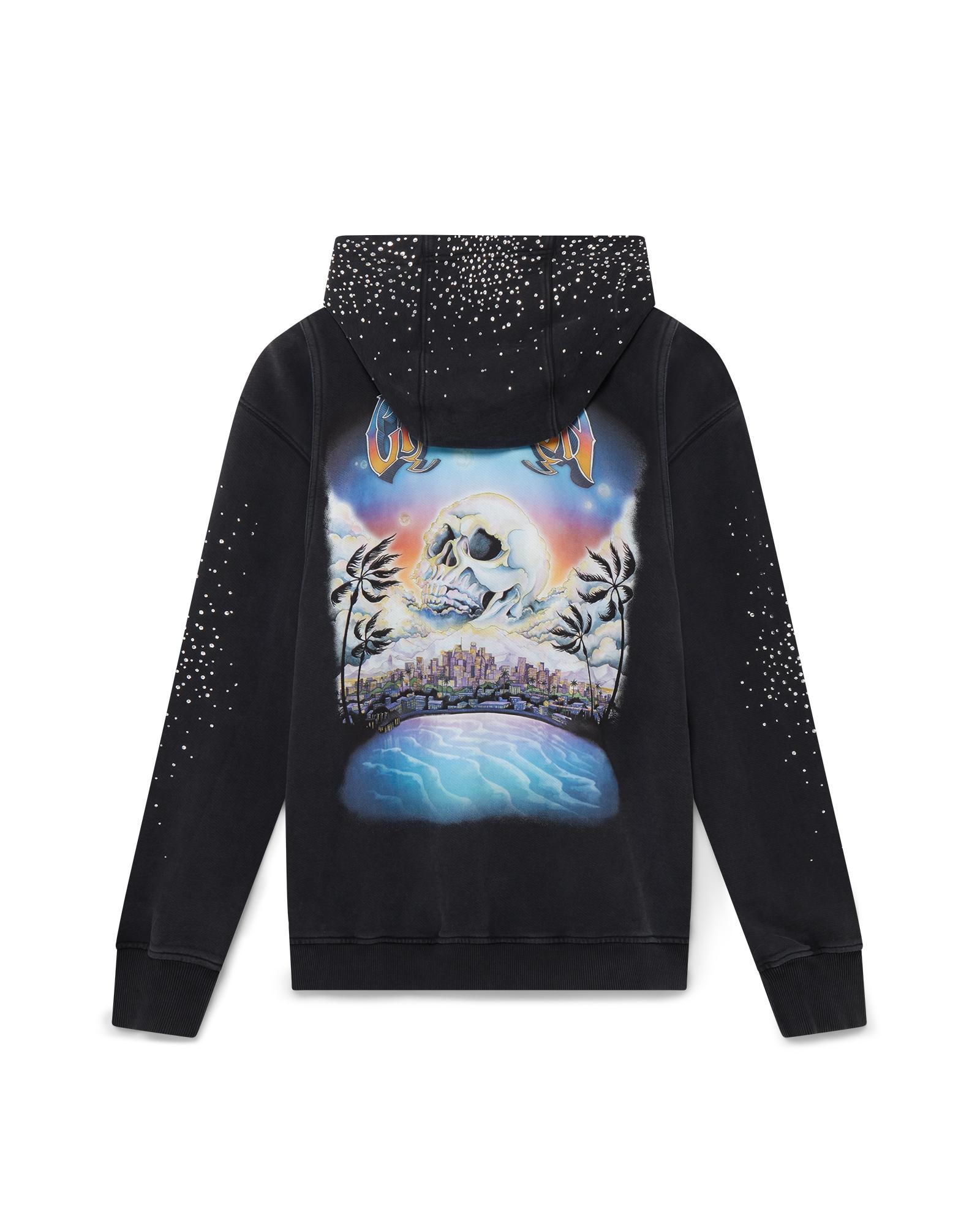 La Prémonition Crystal Embellished Zip Hooded Sweatshirt by CASABLANCA