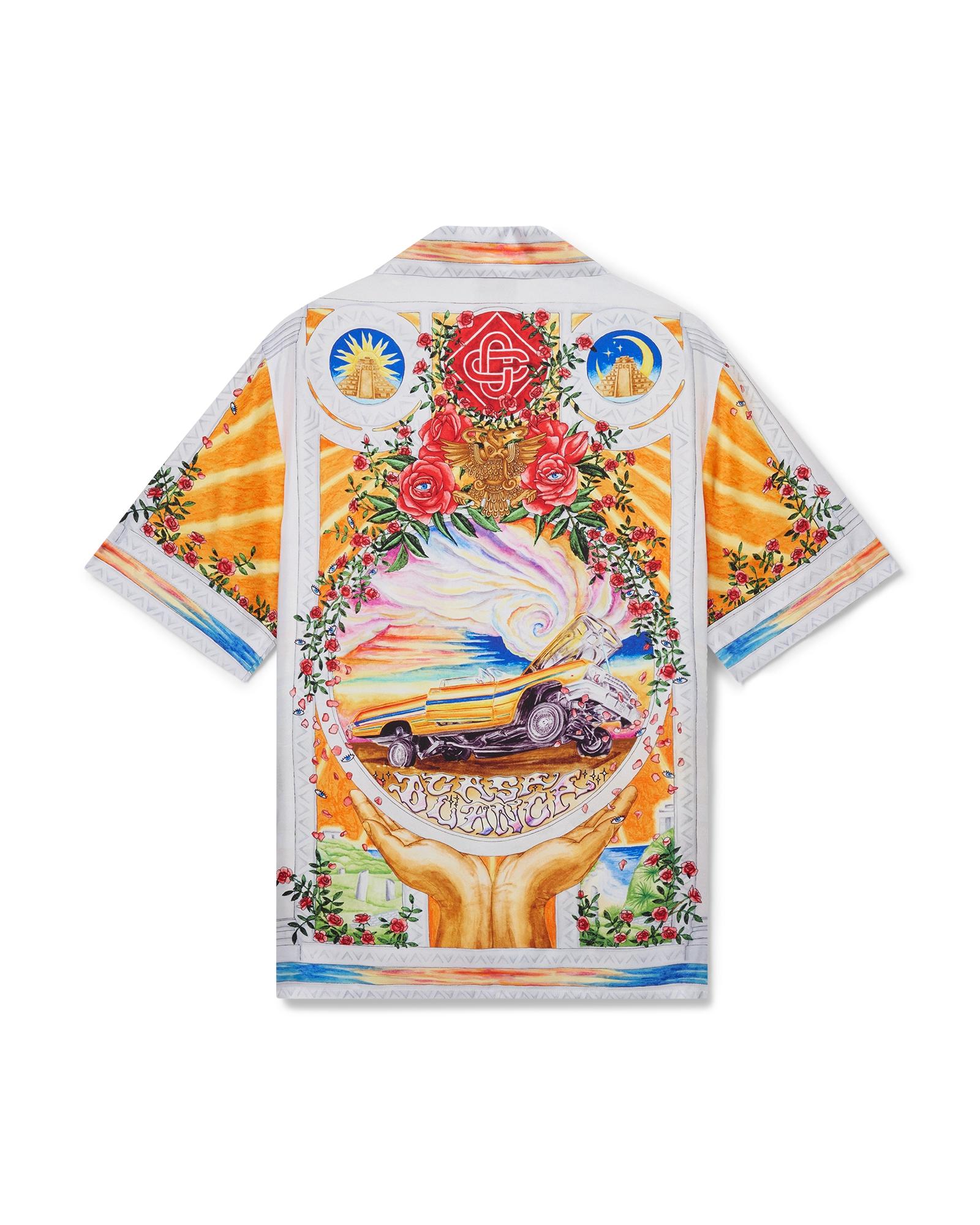 La Tornade De Rose Short Sleeve Silk Shirt by CASABLANCA