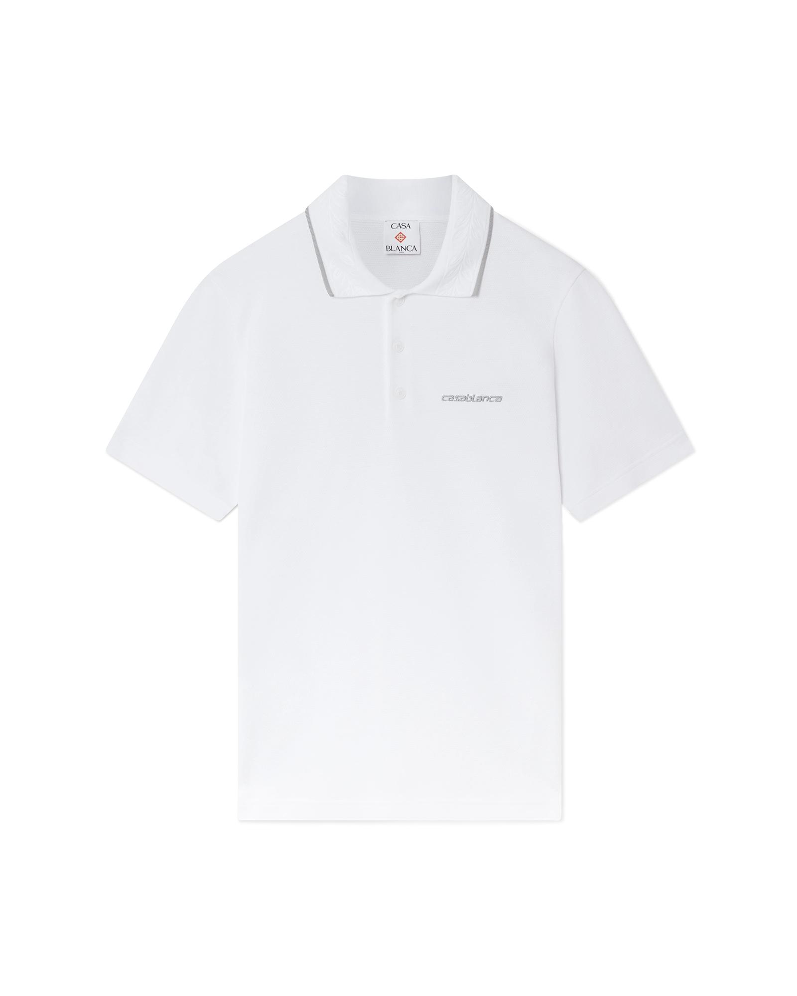 Laurel Pique Short Sleeve Polo Shirt by CASABLANCA