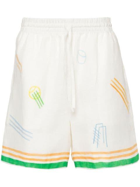 Le Jeu linen shorts by CASABLANCA