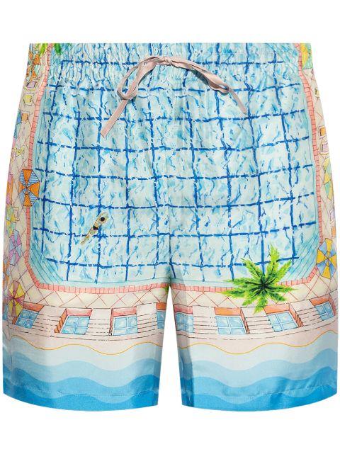 Le Plongeon silk shorts by CASABLANCA