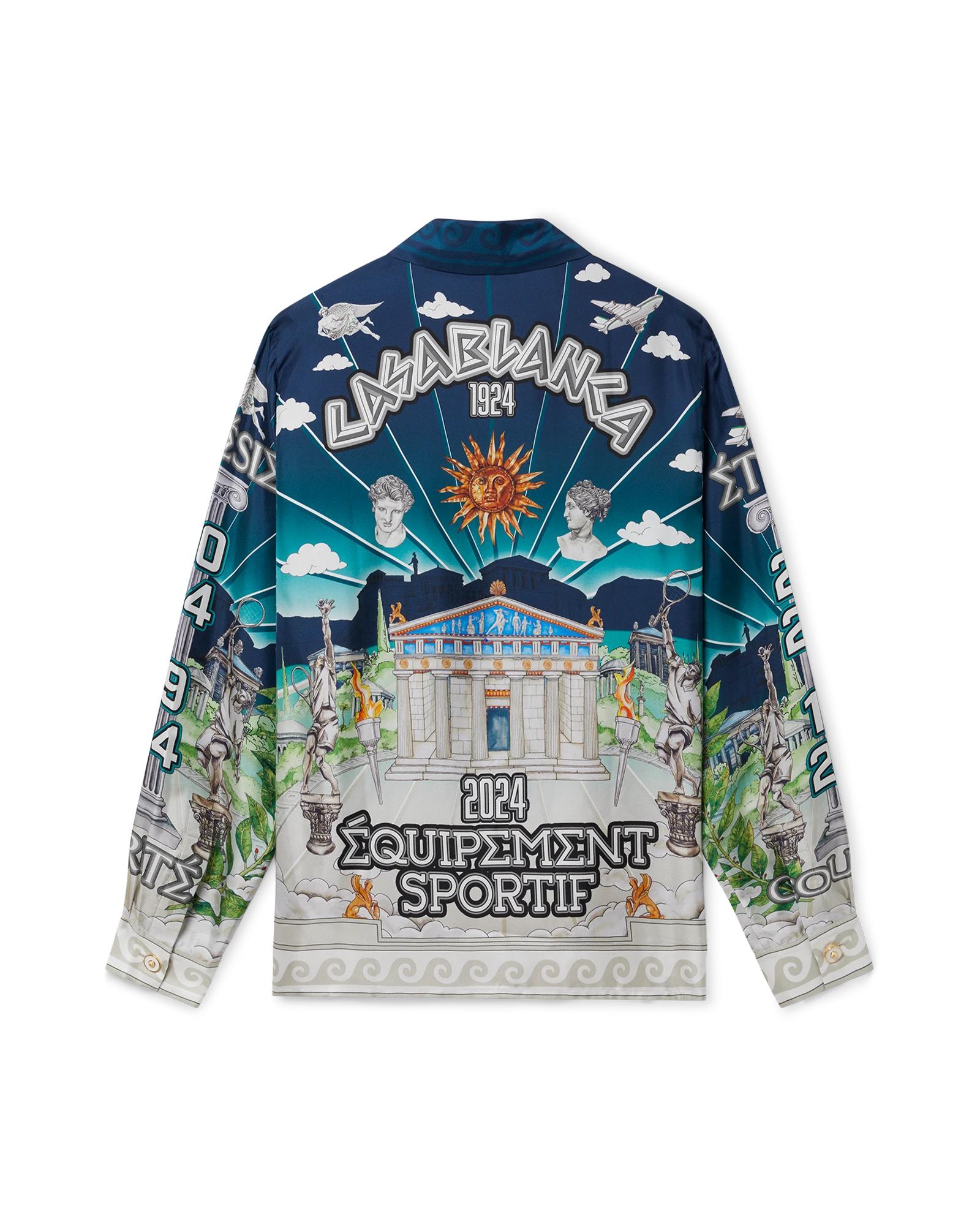 Le Temple Du Sport Long Sleeve Silk Shirt by CASABLANCA