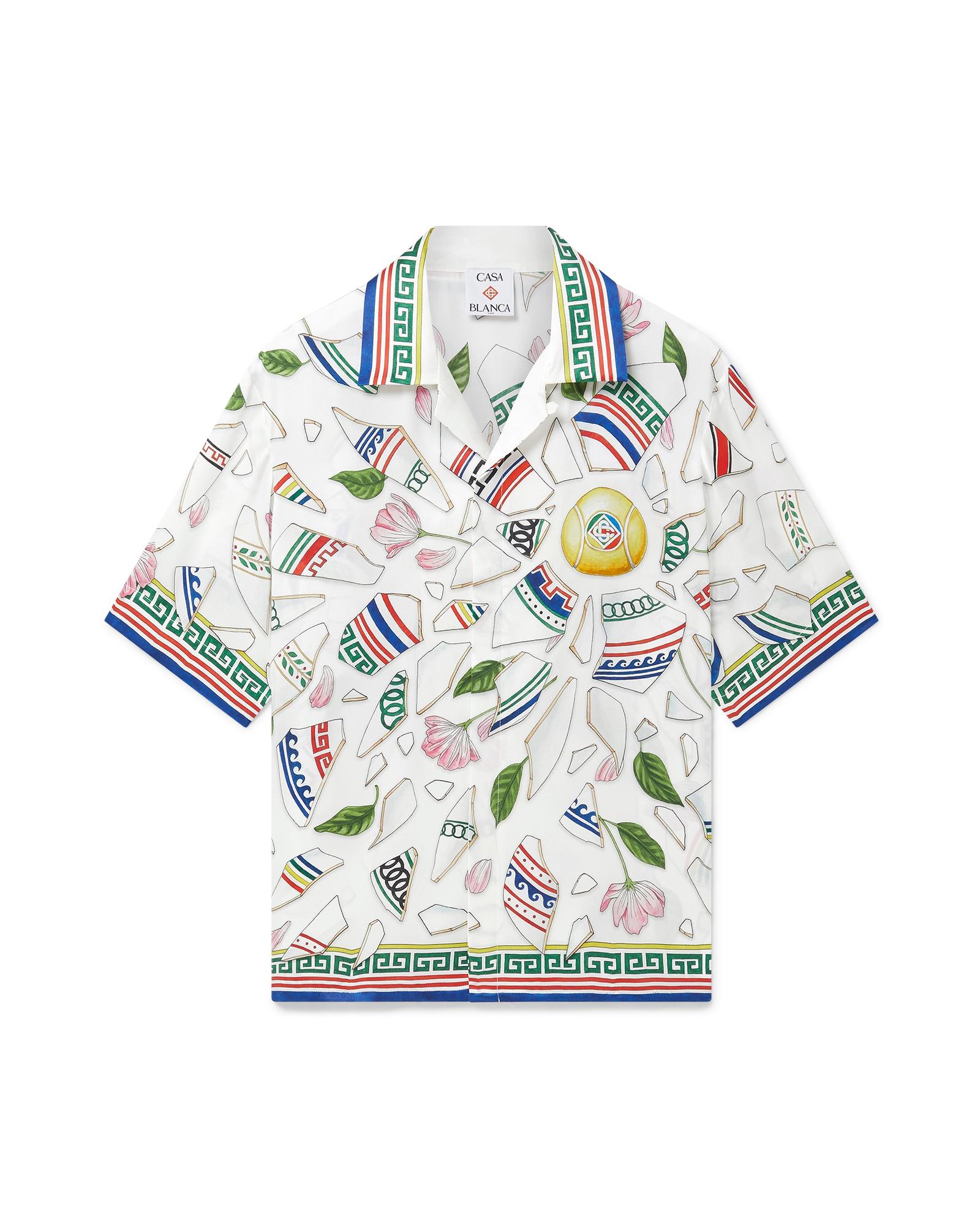 Le Vase Brise Short Sleeve Silk Shirt by CASABLANCA