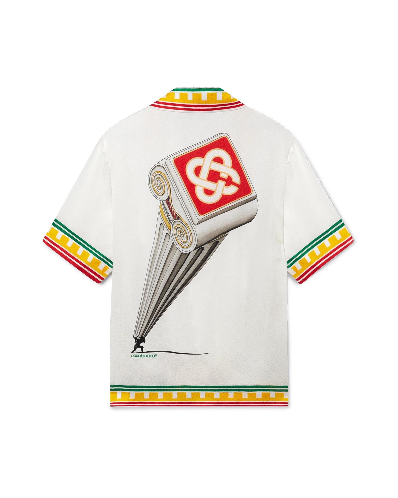 Leaning Column Short Sleeve Silk Shirt by CASABLANCA