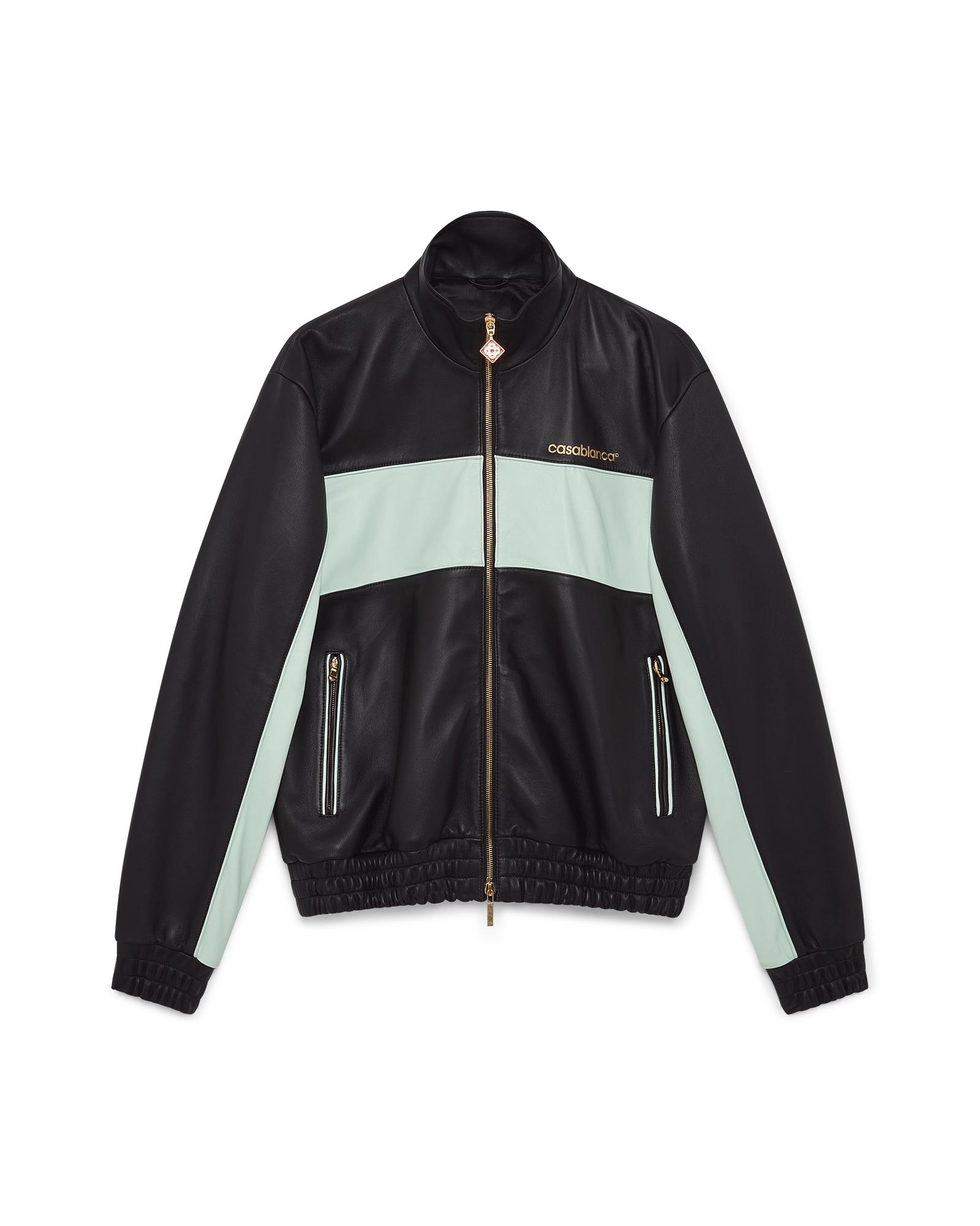 Leather Track Jacket by CASABLANCA
