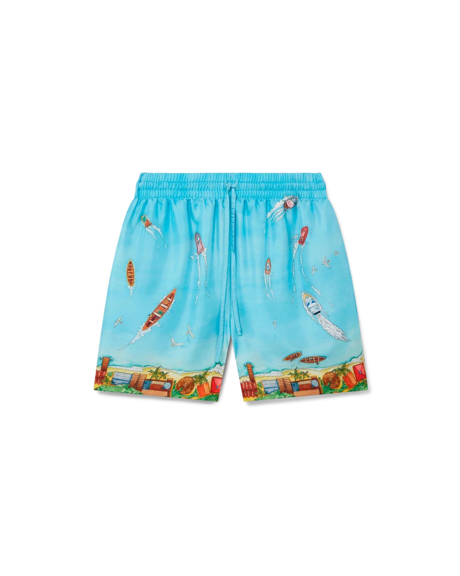 Maison Sur Piloti Silk Shorts by CASABLANCA