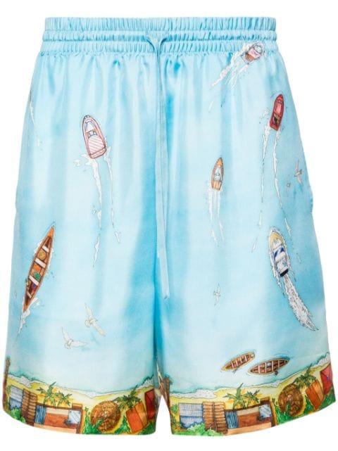 Maison Sur Piloti silk shorts by CASABLANCA