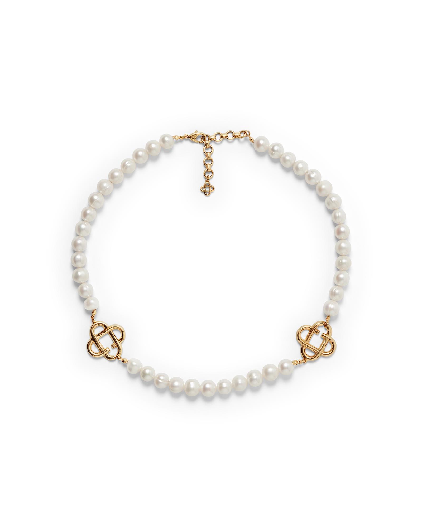 Medium Pearl Logo Necklace by CASABLANCA