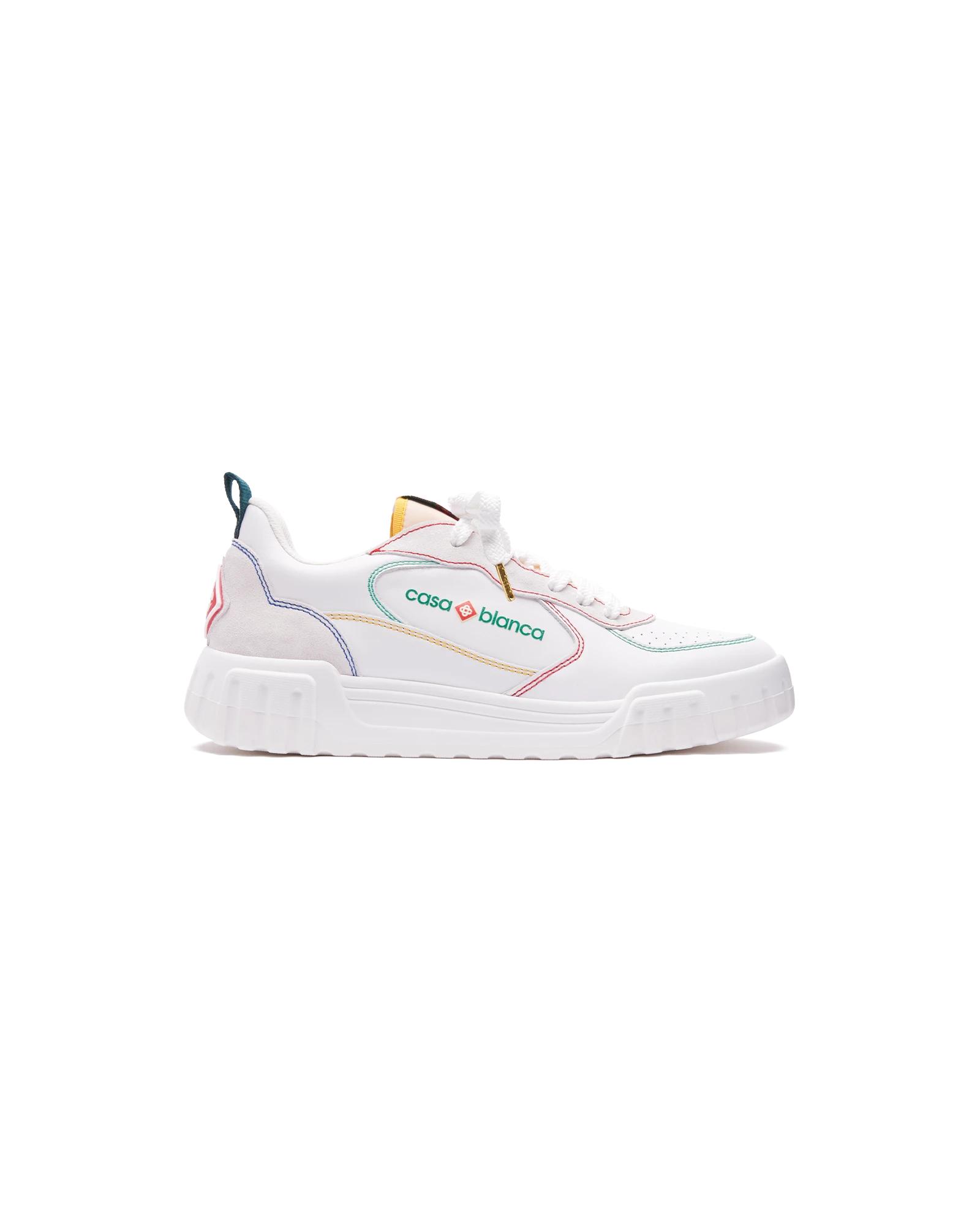 Men's Court White &amp; Multicolour Sneakers by CASABLANCA