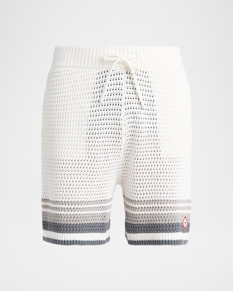 Men's Drawstring Crochet Shorts by CASABLANCA