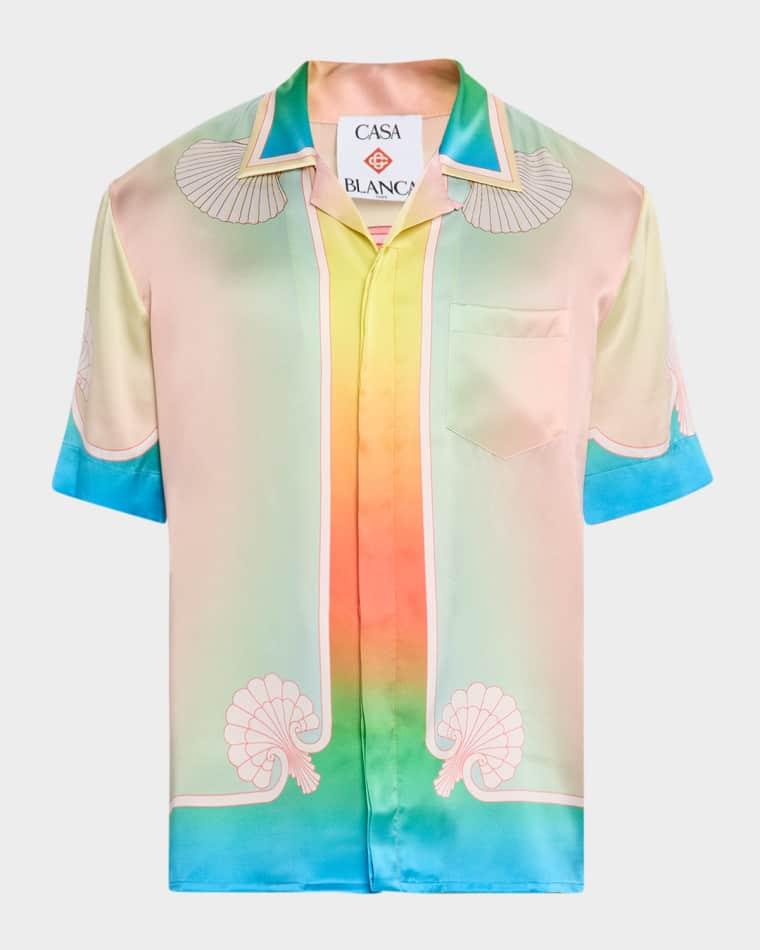Men's Lucid Dreams Silk Short-Sleeve Shirt by CASABLANCA