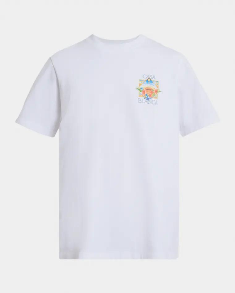 Men's Tennis Landscape Logo T-Shirt by CASABLANCA