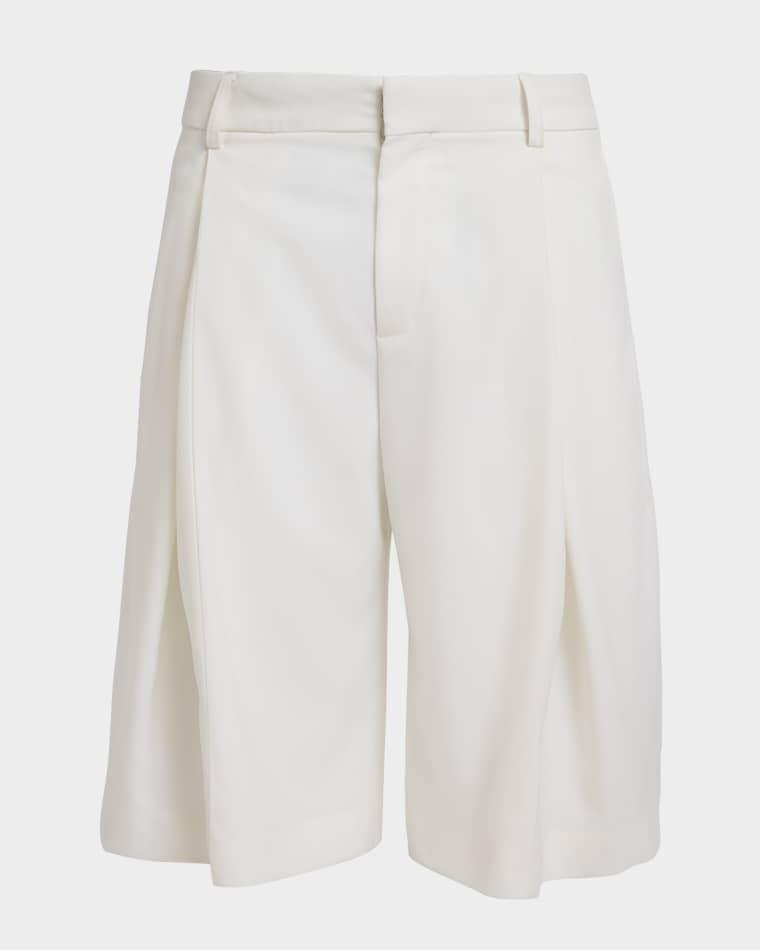 Men's Wool and Cotton Baggy-Fit Pleated Shorts by CASABLANCA