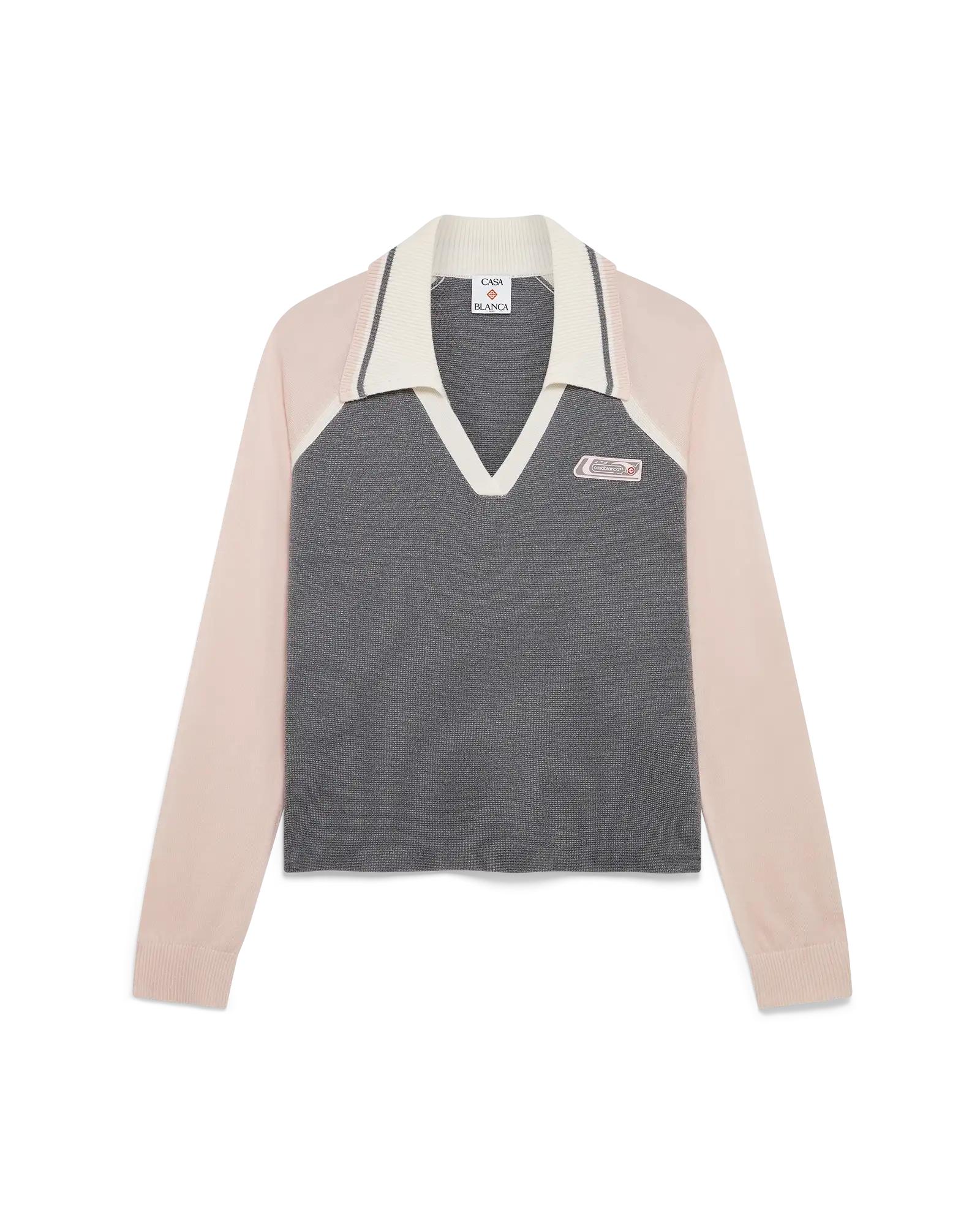 Merino Tennis Long Sleeve Polo by CASABLANCA