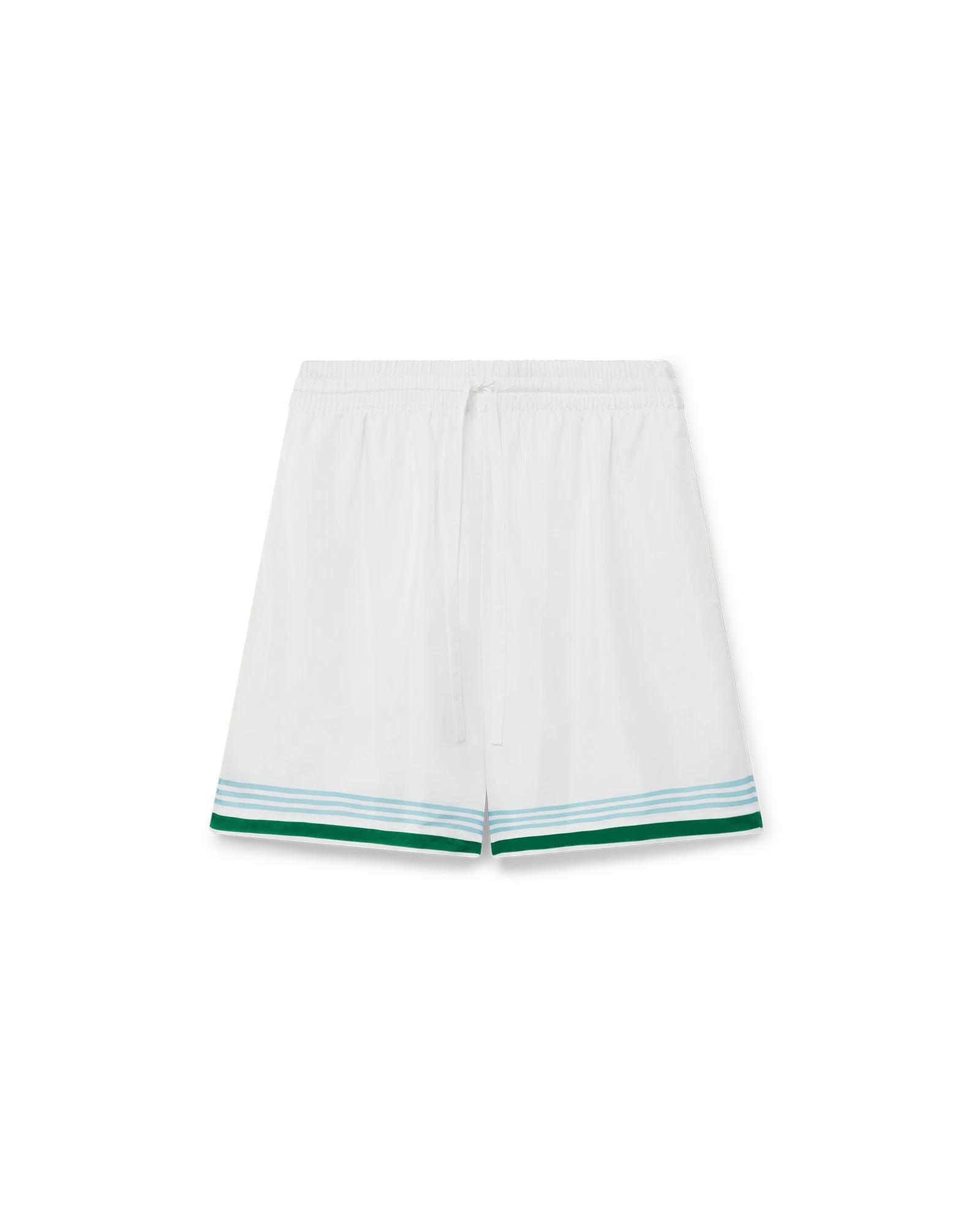 Metaphysical Tennis Icon Silk Shorts by CASABLANCA